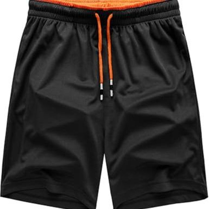 3PCS Men'S Athletic Shorts, Quick-Dry Jersey Shorts, Pull-On Knit Shorts with Pockets, Knit Gym Shorts