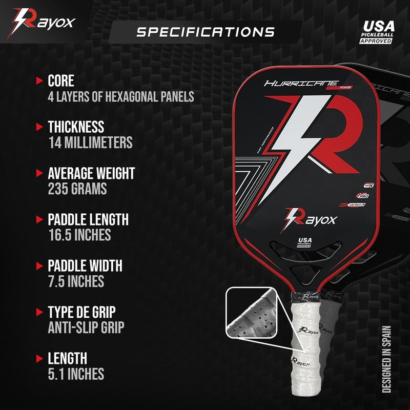 Rayox ️ Hurricane Power, Pro-Pickleball Paddle